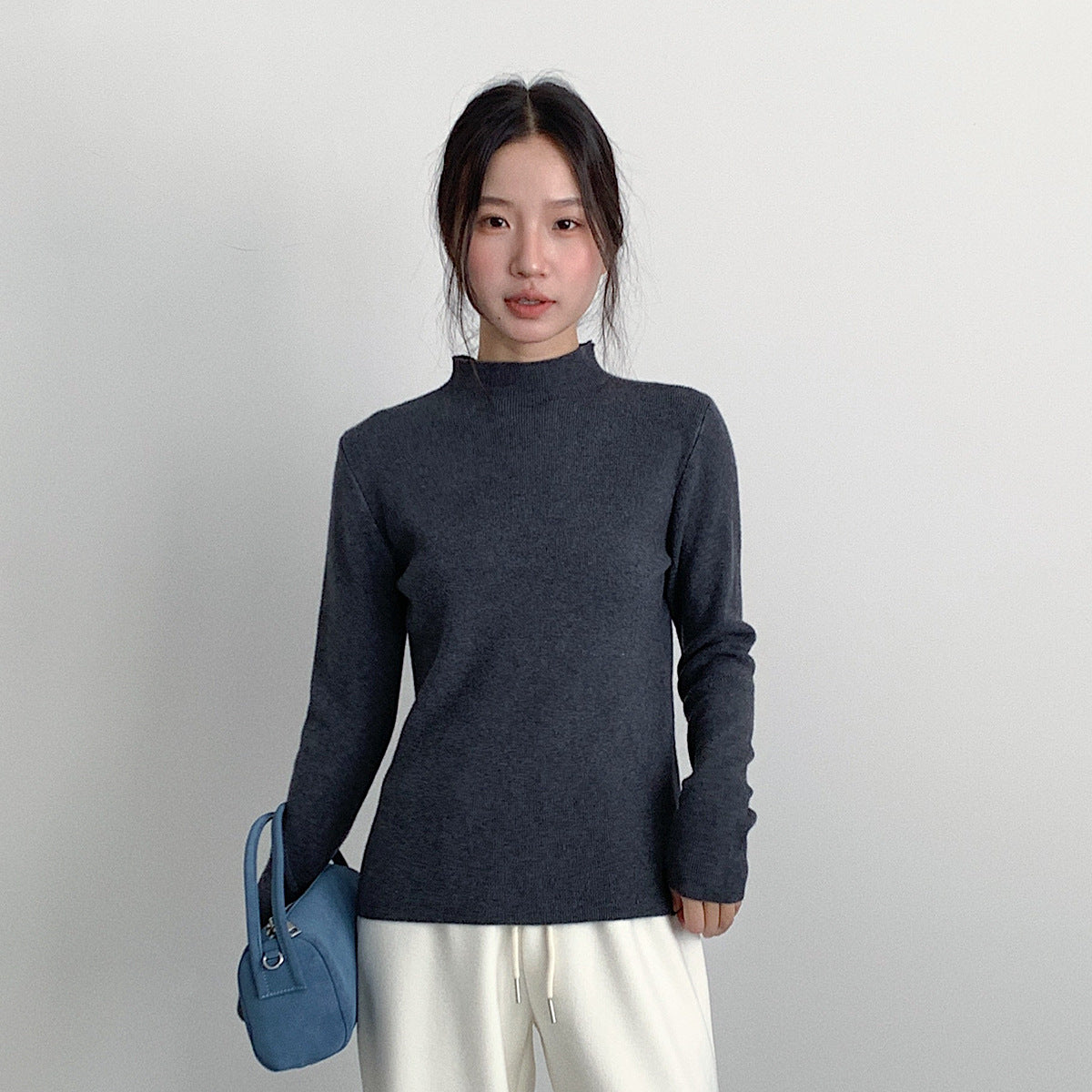 【LD11065】實拍半高領針織衫+針織背心251209