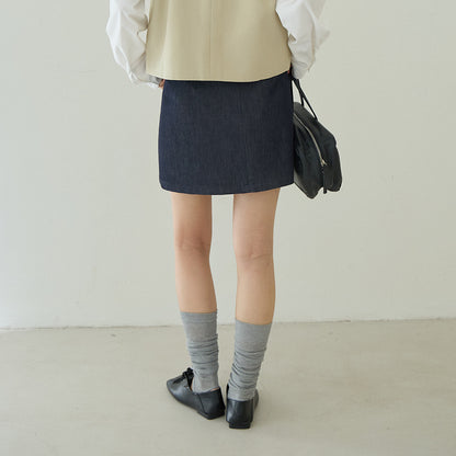 【LD11166】實拍S~XL高腰修身不規則西裝A字短裙/褲裙（內有安全褲）260309