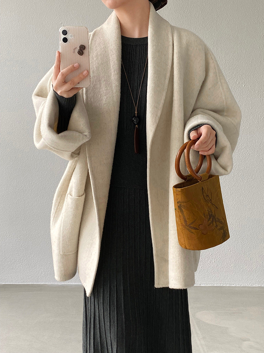 【cimz519】實拍冬天澳羊毛100%雙面呢大衣外套251201