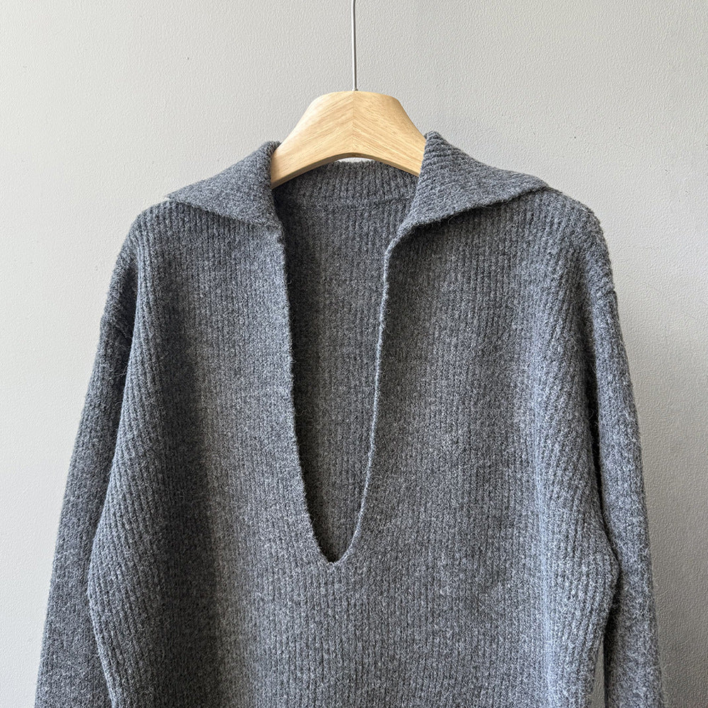 【YP680】 實拍深V慵懶毛衣＋針織長裙(含羊6%) 套裝251023