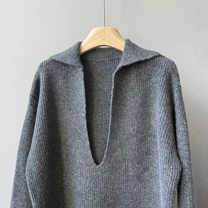 【YP680】 實拍深V慵懶毛衣＋針織長裙(含羊6%) 套裝251023