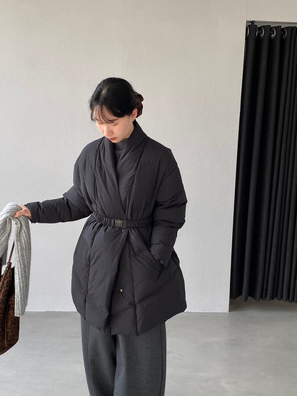 【cimz6386】實拍歐美大氣抗寒鎖温收腰氣質羽絨外套（白鴨絨90%)251120