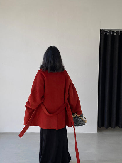 【cimz6616】實拍高級大氣厚款立領雙面羊毛呢大衣外套（羊毛100)251120