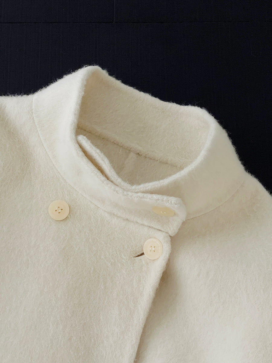 【cimz629065】實拍高級感貴氣重磅氣質羊毛桑蟬絲大衣外套251128