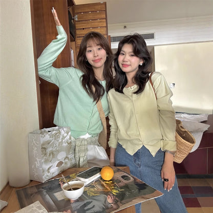 【L006808】實拍檸檬夏季多色針織外套250421