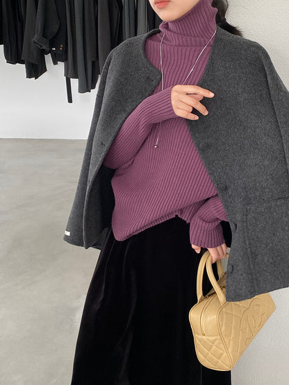 【cimz1388】實拍高領加厚高級感針織毛衣251128