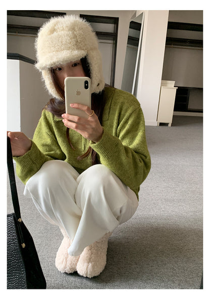 【H5512】實拍S~XL韓國保暖加絨白色牛仔褲251118