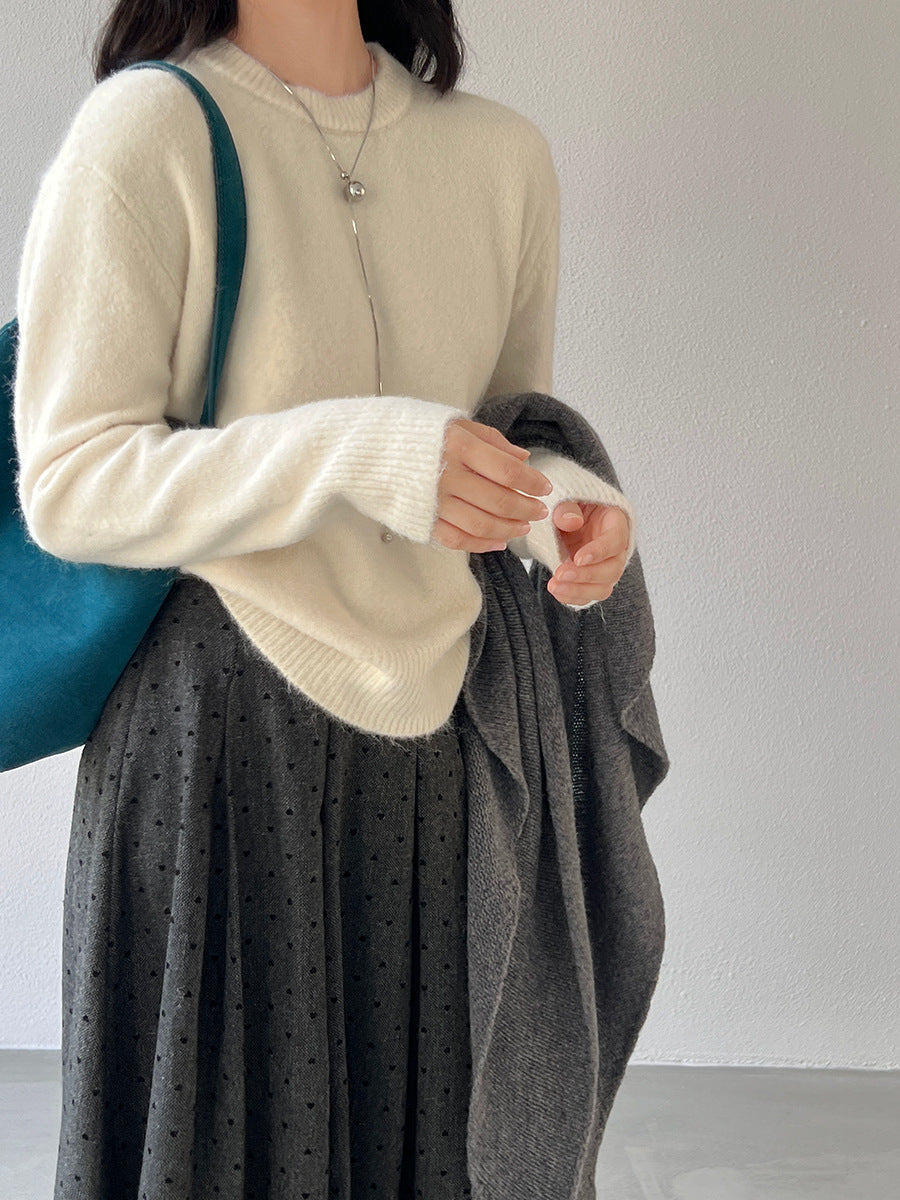 【cim5921】實拍冬季簡約保暖舒適針織毛衣（含羊毛5％）251114