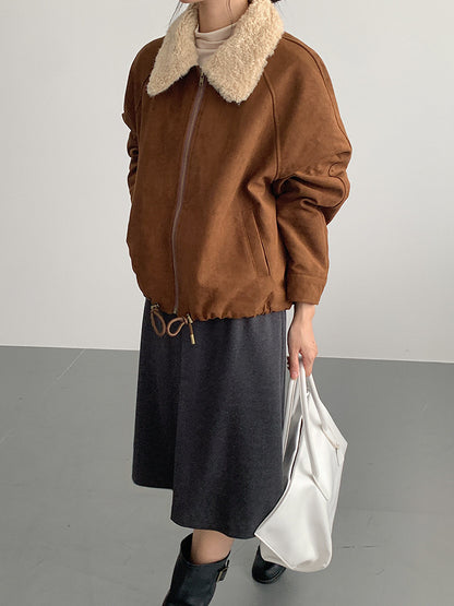 【LD3298】實拍冬季必備厚款短款麂皮絨機車外套251103