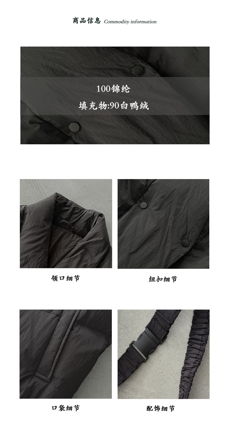 【cimz6386】實拍歐美大氣抗寒鎖温收腰氣質羽絨外套（白鴨絨90%)251120