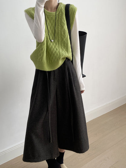 【YP2617】 實拍圓領麻花軟糯針織背心251023