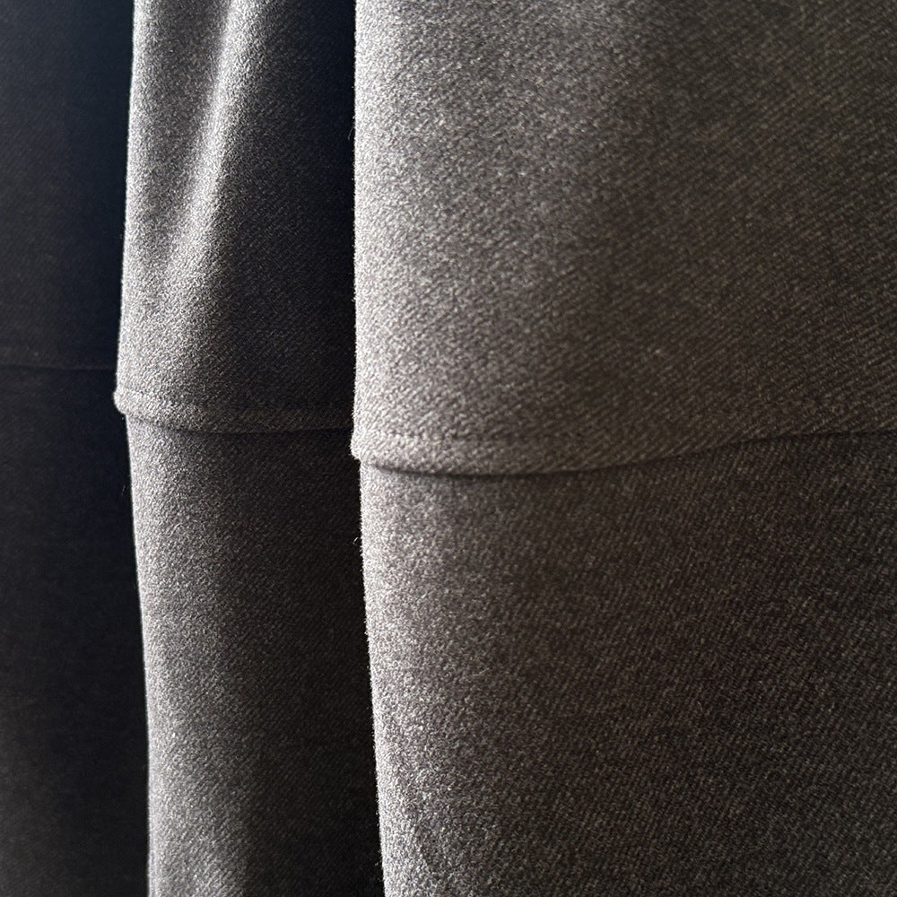 【Y82671】 實拍秋冬氣質花苞毛呢A字裙251023