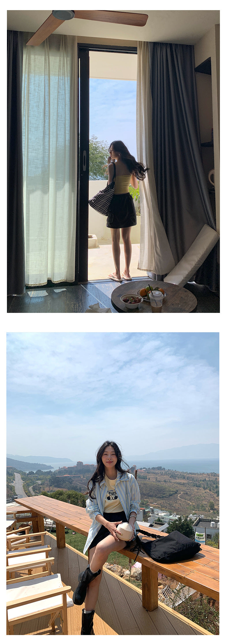 【H5129】實拍夏天休閒抽繩大口袋工裝裙（內有安全褲）250324