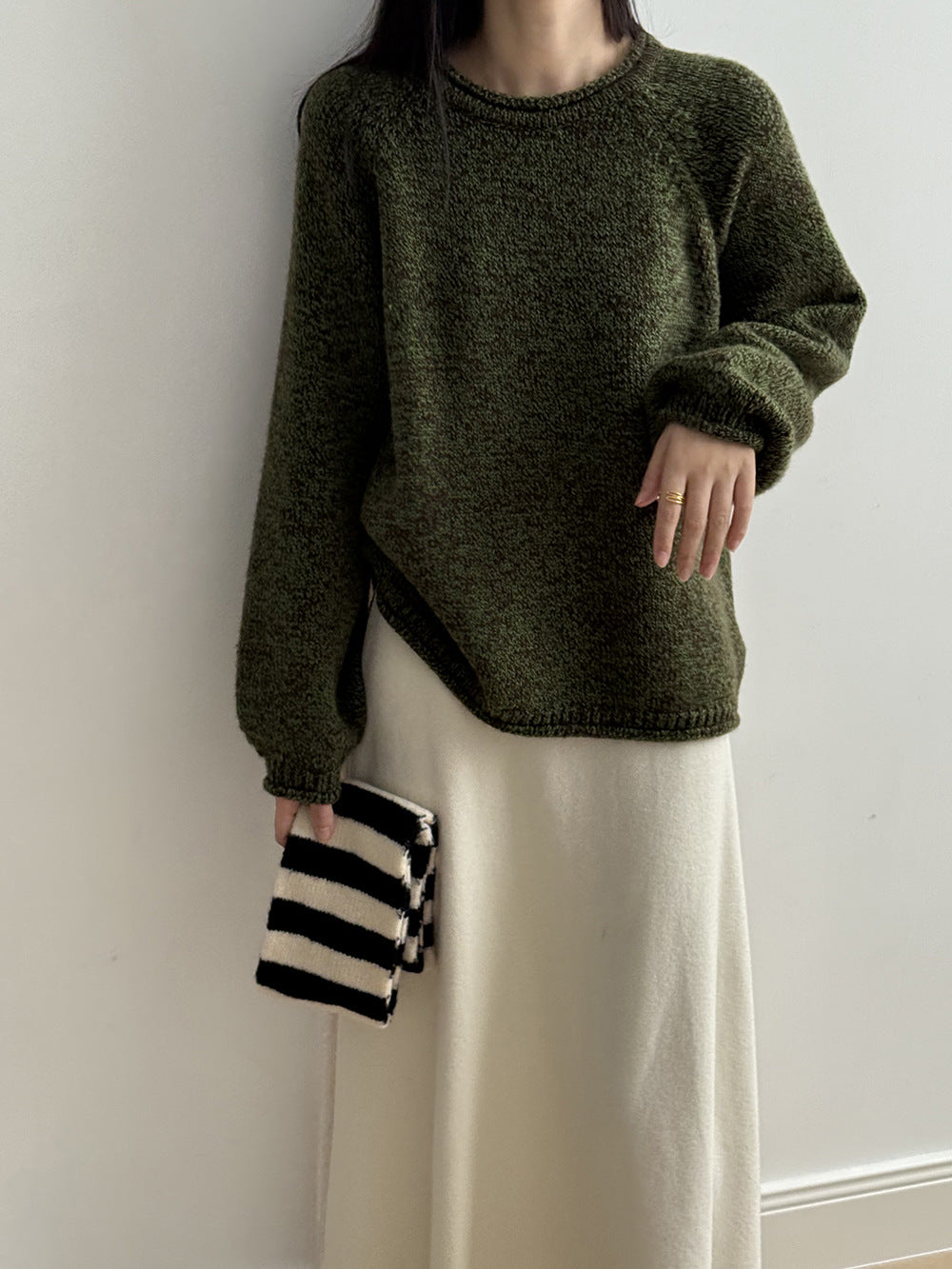 【Y276】實拍冬季軟糯慵懶保暖針織毛衣（棉羊毛10%)251106