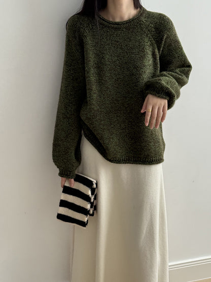 【Y276】實拍冬季軟糯慵懶保暖針織毛衣（棉羊毛10%)251106