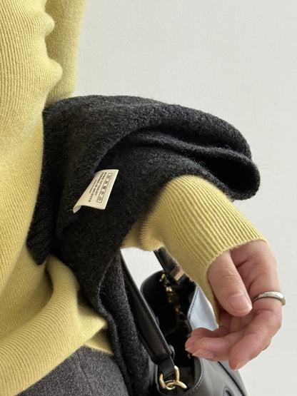 【Y2505】實拍氣質高級感混羊毛針織圍巾251201