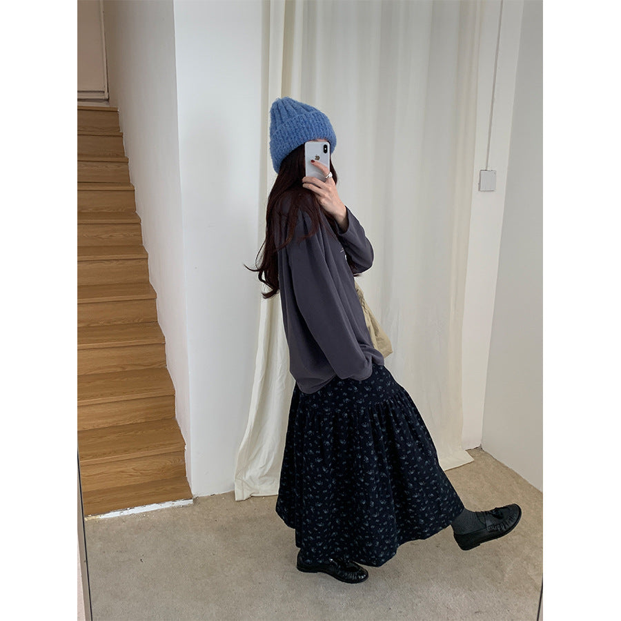 【H5486】實拍磨毛小熊印花長袖T恤251109