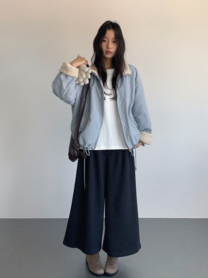 【LD11031】實拍冬天高級感加厚立領羊羔毛保暖夾克外套251124