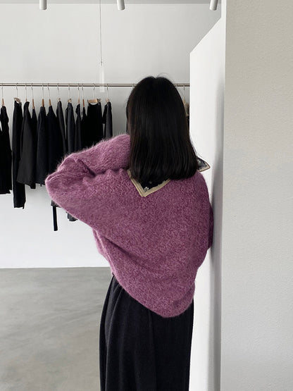 【cimz1373】實拍黑標奢柔雲朵 95羊毛5羊絨慵懶加厚針織毛衣251128