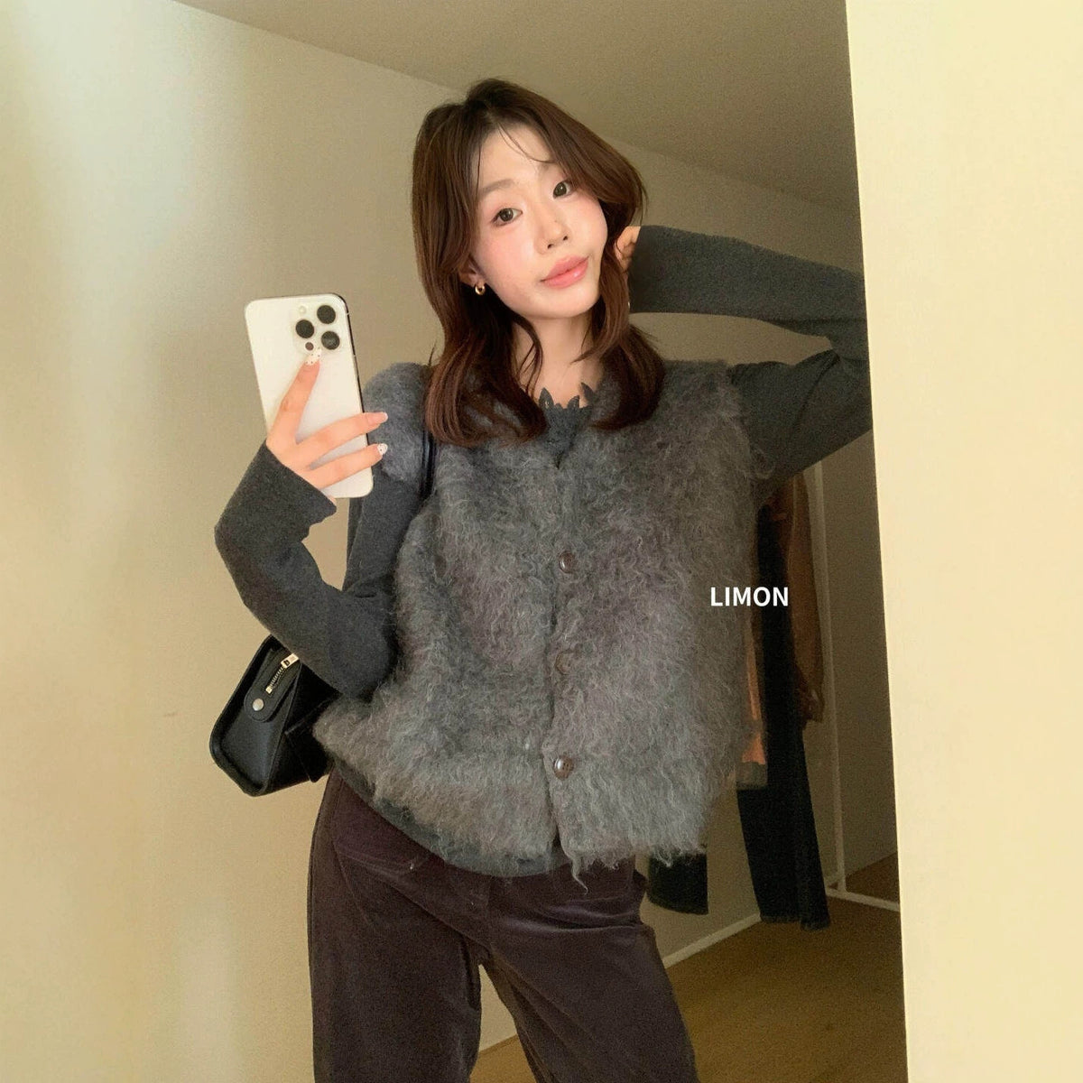 【LD66137】檸檬家韓系溫柔・羊毛圈圈疊穿背心毛衣261020