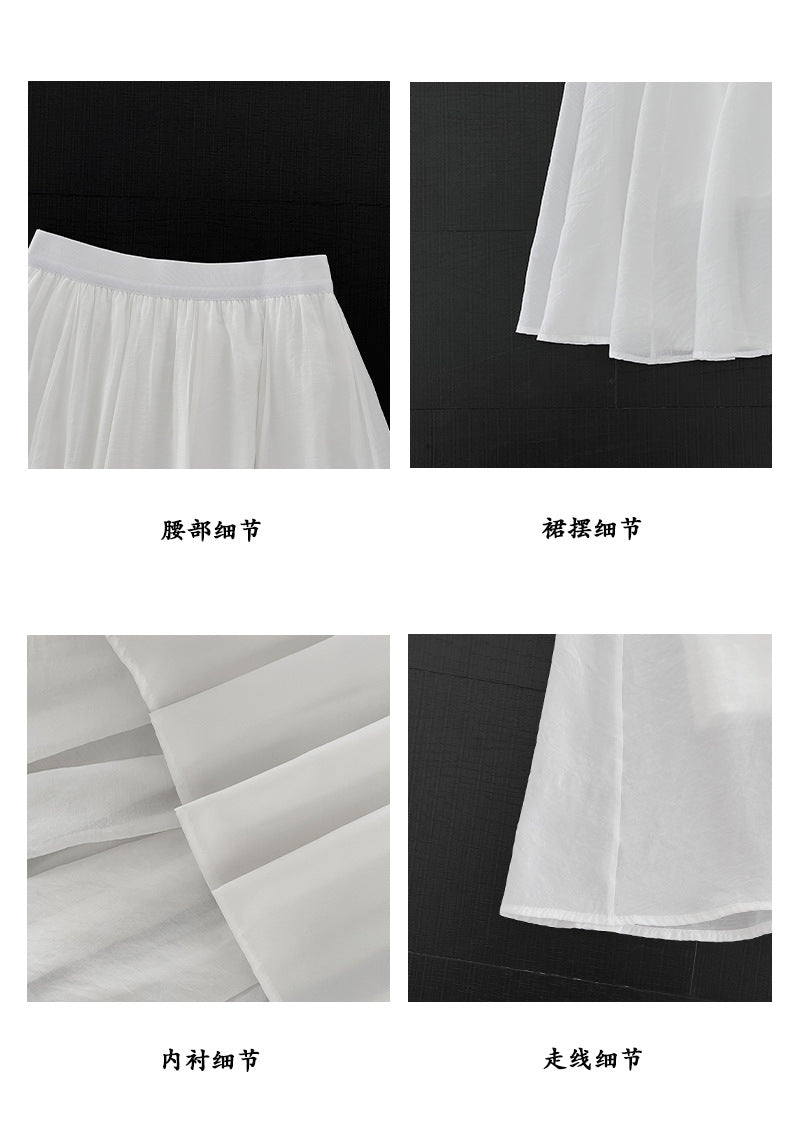 【cimz9188】仙女下凡自帶光✨高級感大裙襬白色仙氣飄逸百褶長裙260514