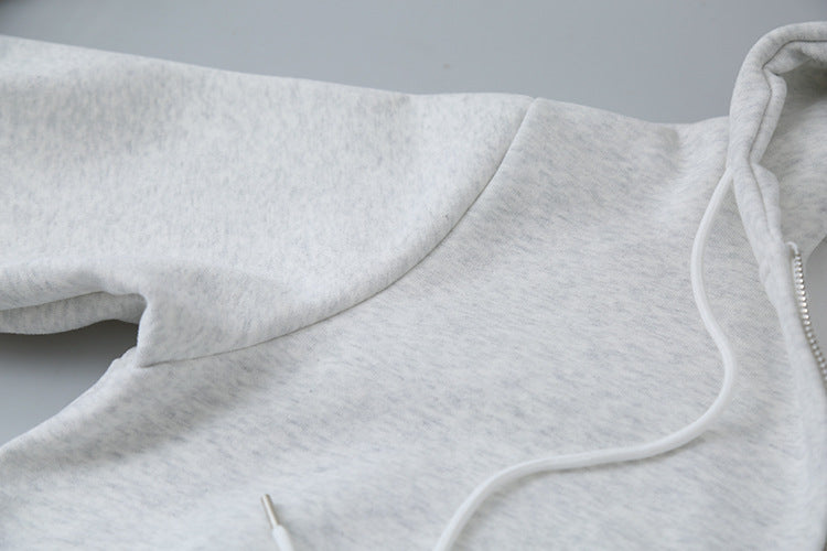 【LD11030】實拍冬季慵懶加絨加厚連帽衞衣外套251124