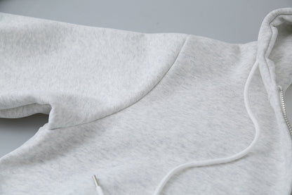 【LD11030】實拍冬季慵懶加絨加厚連帽衞衣外套251124