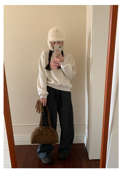 【H5508】實拍M~XL懶懶加厚奧粒絨舒適休閒彎刀褲型251118