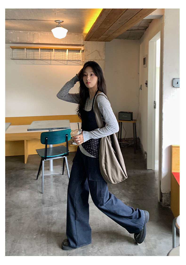 【H5393】實拍韓系簡約長袖針織衫＋休閒針織背心250902