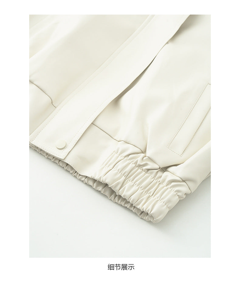 【H5480】實拍復古男友款PU皮外套251109