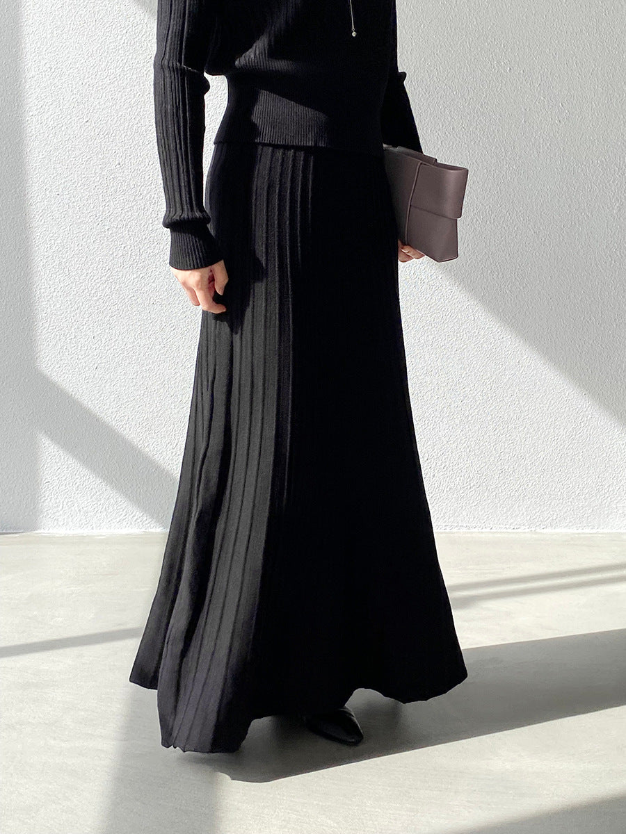 【cimz100789】實拍法式高級感收腰顯瘦針織衫＋針織長裙(分開下單）251120