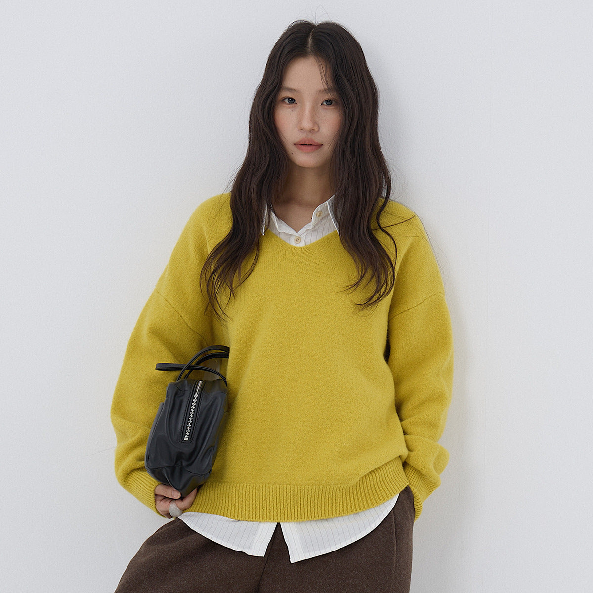 【LD003】實拍中性棉100氣質寬鬆條紋襯衫251103