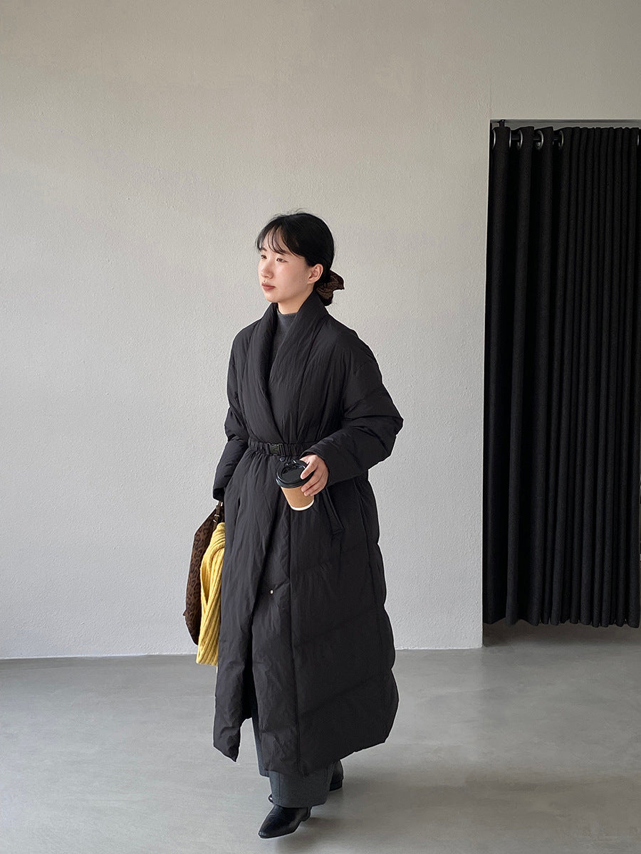 【cimz6386】實拍歐美大氣抗寒鎖温收腰氣質羽絨外套（白鴨絨90%)251120