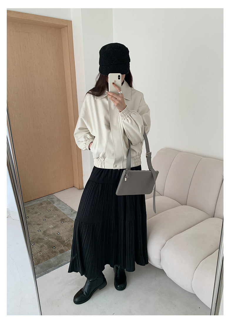 【H5480】實拍復古男友款PU皮外套251109