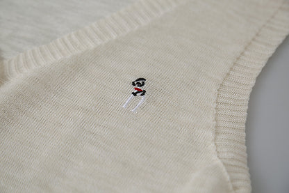 【L3072】實拍夏天韓國條紋披肩+刺繡針織背心250721