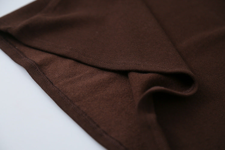 【LD11024】實拍氣質網紗拼接加絨半高領長袖T恤251124