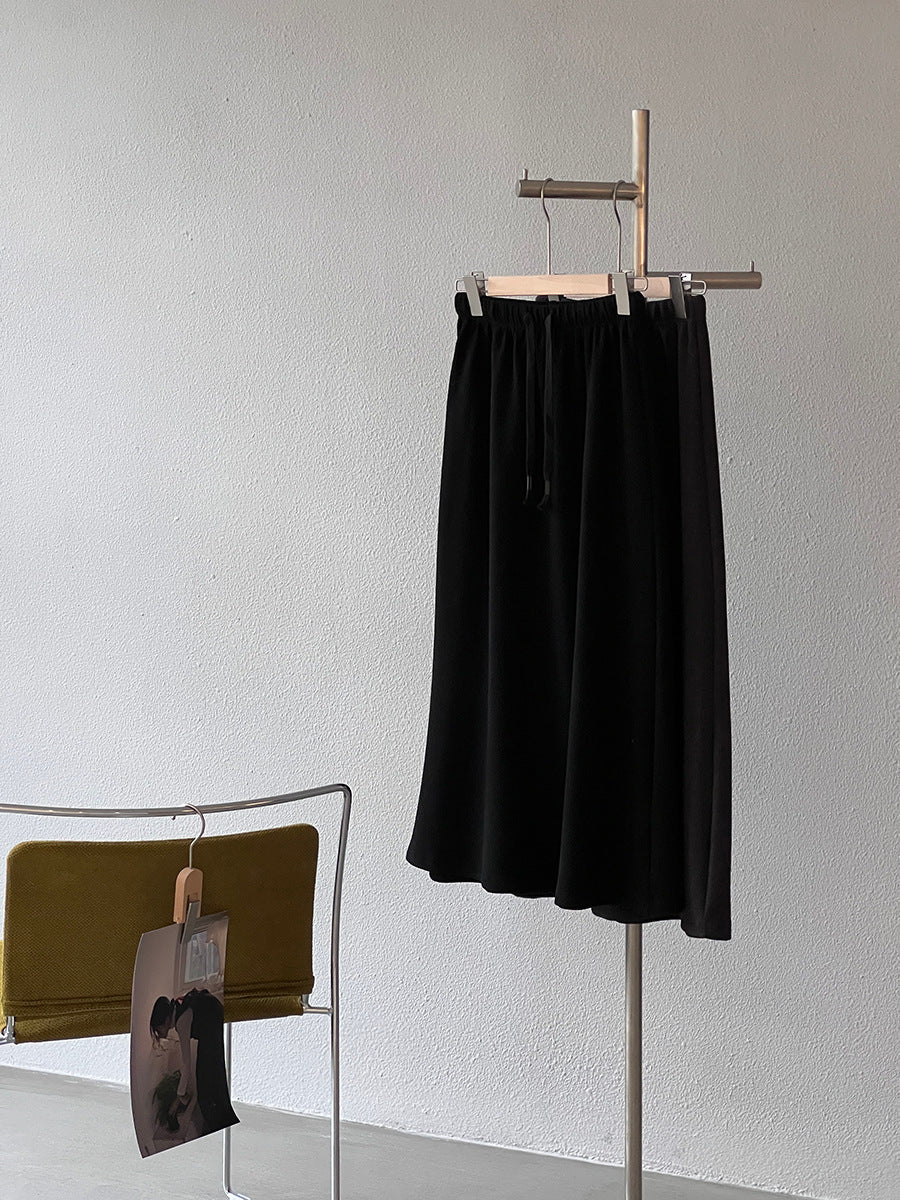 【cimz1722】實拍高級雙面絨感保暖顯瘦直筒裙251201