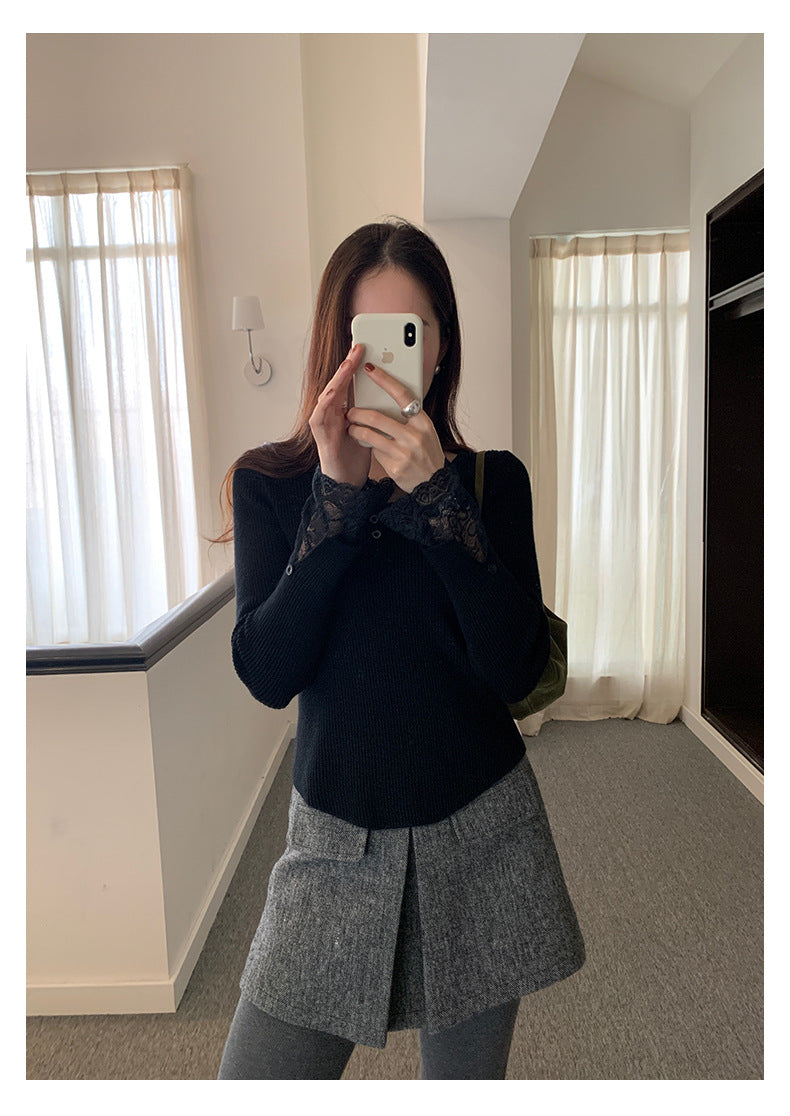 【H5523】實拍S~XL氣質千金質感高腰A字裙褲251125