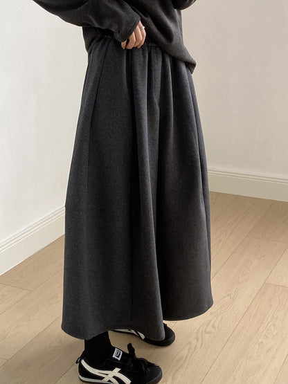 【Y82678】 實拍鬆緊腰抽繩顯瘦闊腿九分褲裙251023