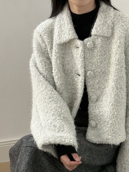 【Y8722】實拍高質感白鴨絨羊毛小香羊羔毛外套（白鴨絨90%)251106