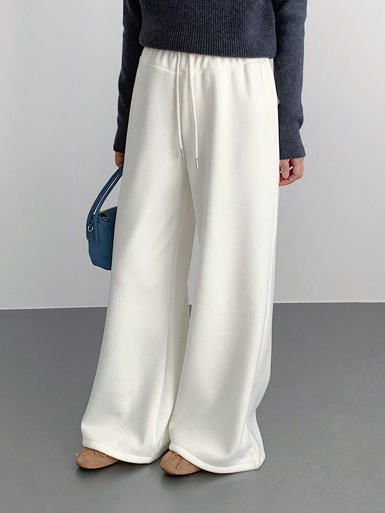 【LD11056】實拍慵懶高級感超修飾微喇叭衛褲251209