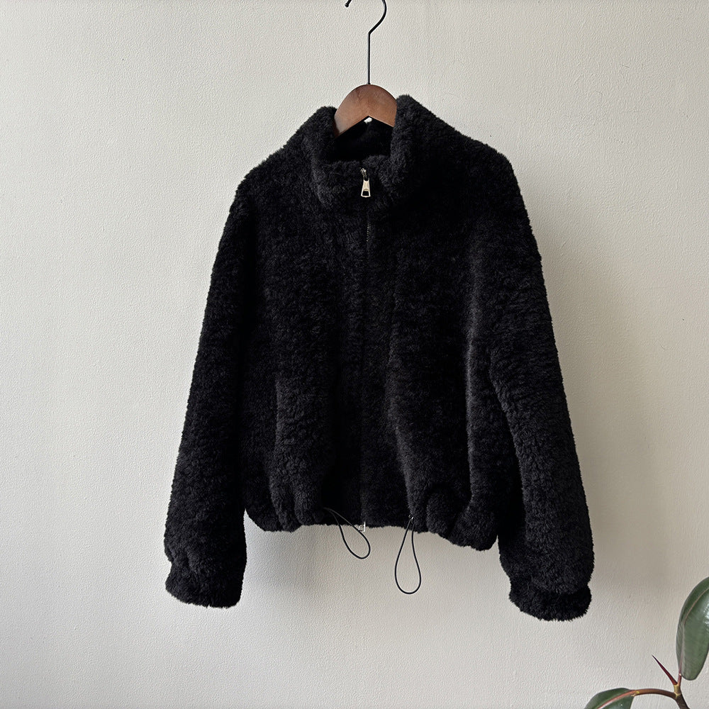 【YH8567】實拍冬天保暖厚款立领羊羔毛外套251113