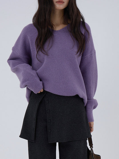 【LD3281】實拍慵懶寬鬆棉羊絨針織毛衣251103