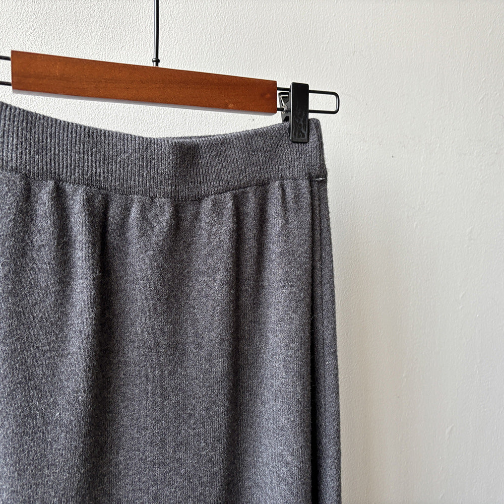 【Y0723】實拍冬季簡約針織大擺A字裙（棉羊毛4%)251106