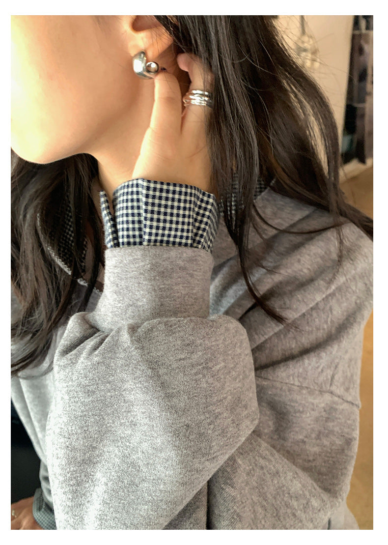 【H5395】實拍韓式連帽衞衣＋直筒衞褲＋屁簾(分開下單） 250902