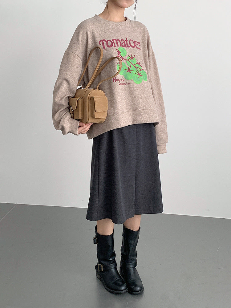 【LD3292】實拍秋冬字母印花加絨衞衣251103