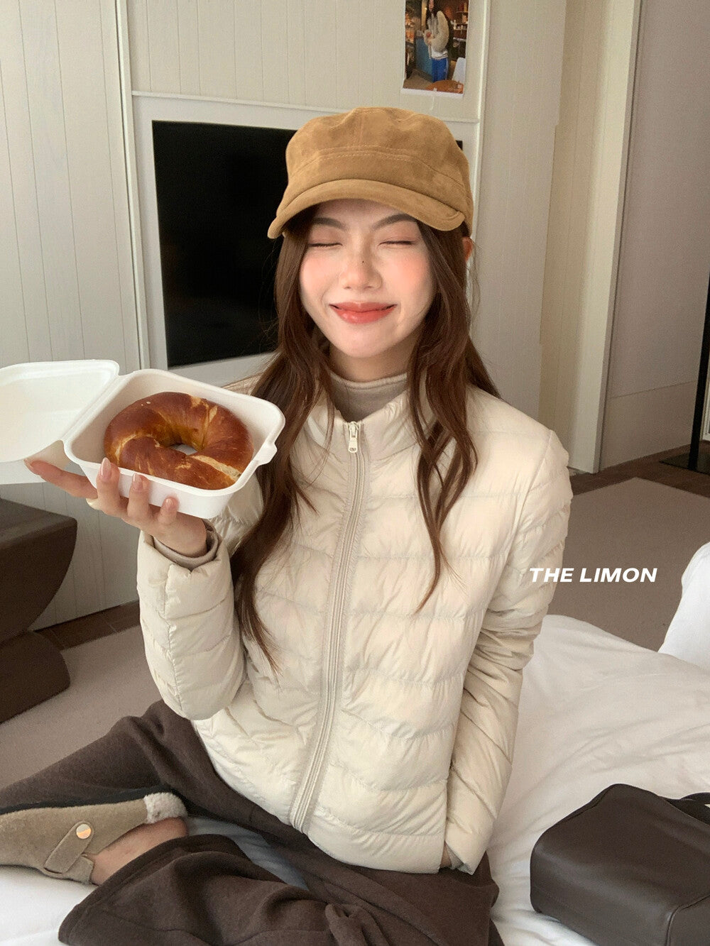 【L1189】實拍M~XL檸檬秋冬輕薄好收納立領保暖白鴨絨外套251117