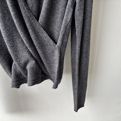 【Y218】實拍法式高級感交叉長袖針織衫(羊毛5%)251016