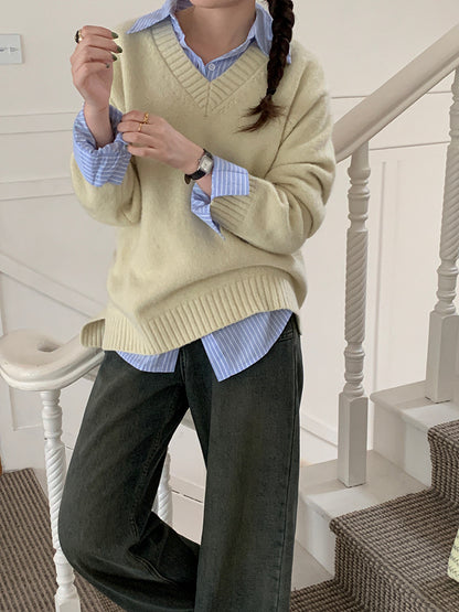 【LD9538】實拍慵懶軟糯寬鬆長袖針織毛衣251103