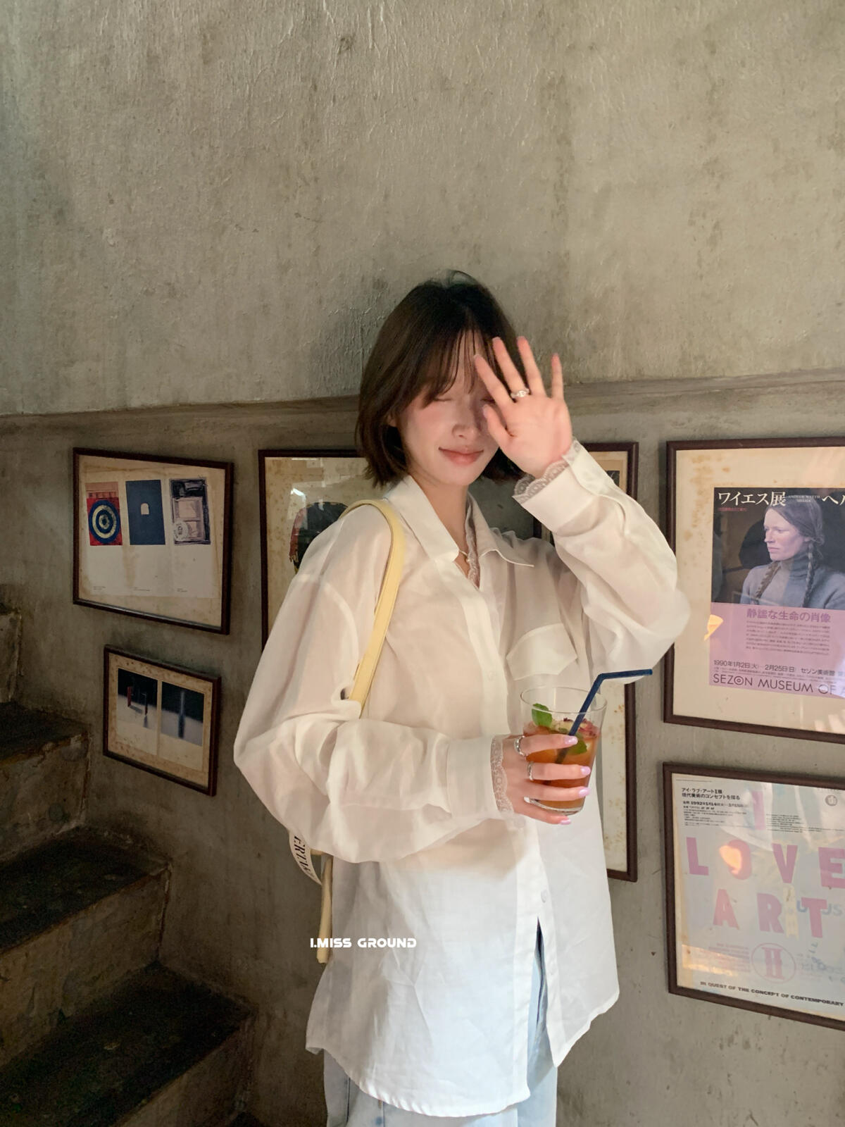 【LR2266】實拍imiss質感推薦！蕾絲苧麻長袖襯衫260305